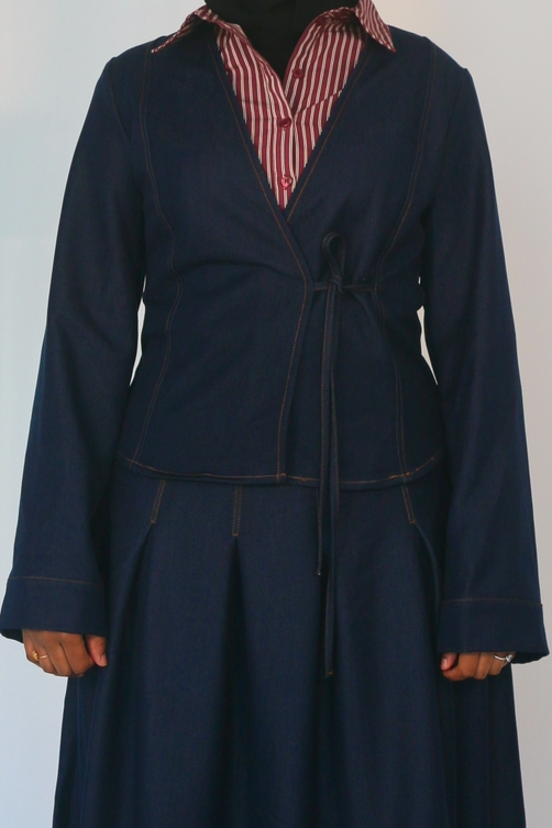 Denim Wrap Cardigan Regular