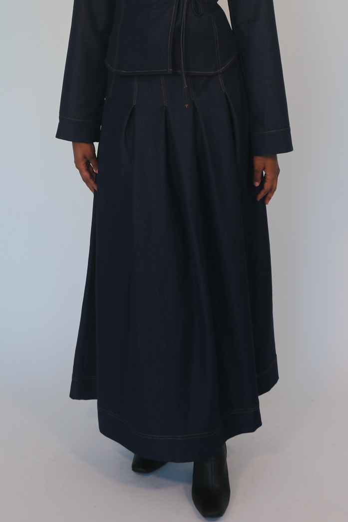 Pre order Denim Maxi Skirt Tall