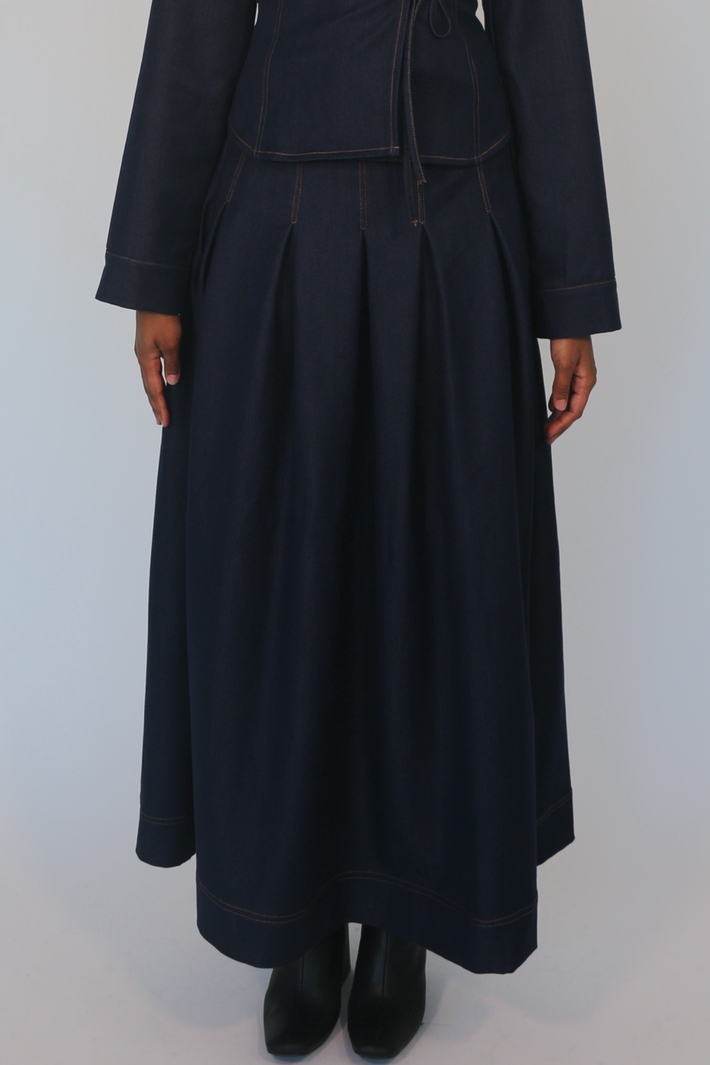 Pre order Denim Maxi Skirt Tall