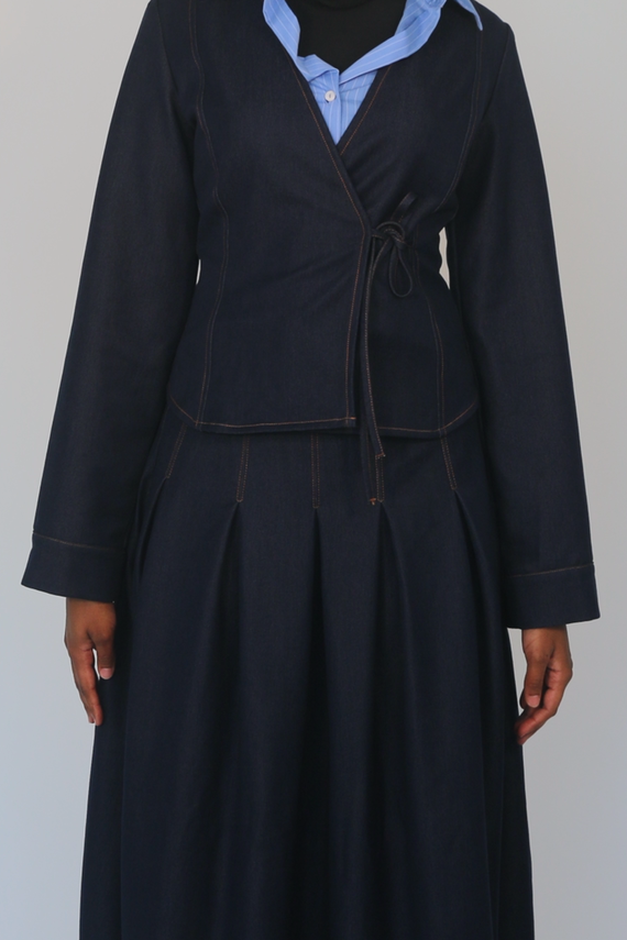 Denim Wrap Cardigan Tall