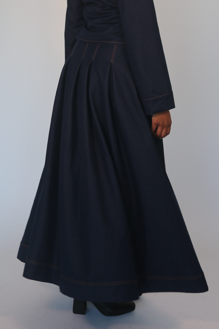 Pre order Denim Maxi Skirt Tall