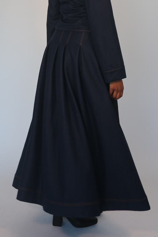 Pre order Denim Maxi Skirt Tall